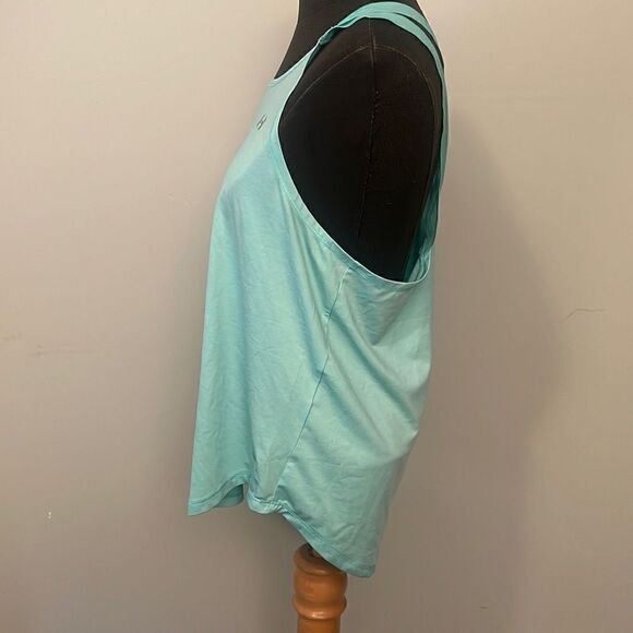 Under Armour Women's Teal Loose Scoop Neck Athletic Tech Tank - Picture 4 of 8